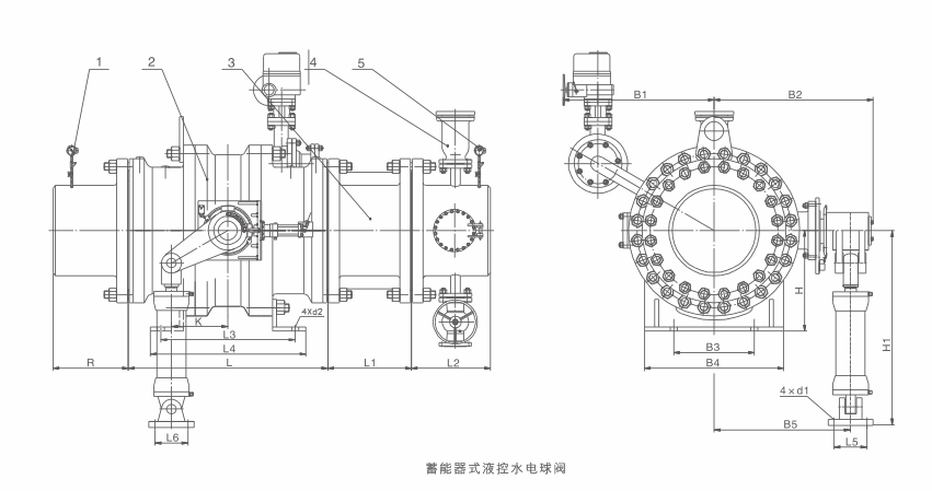 水电站型液控缓闭球阀(图1)